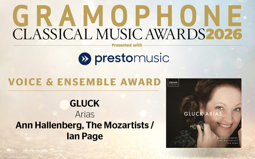 ‘Gluck Arias’ with Ann Hallenberg wins ‘Voice & Ensemble’ Gramophone Award